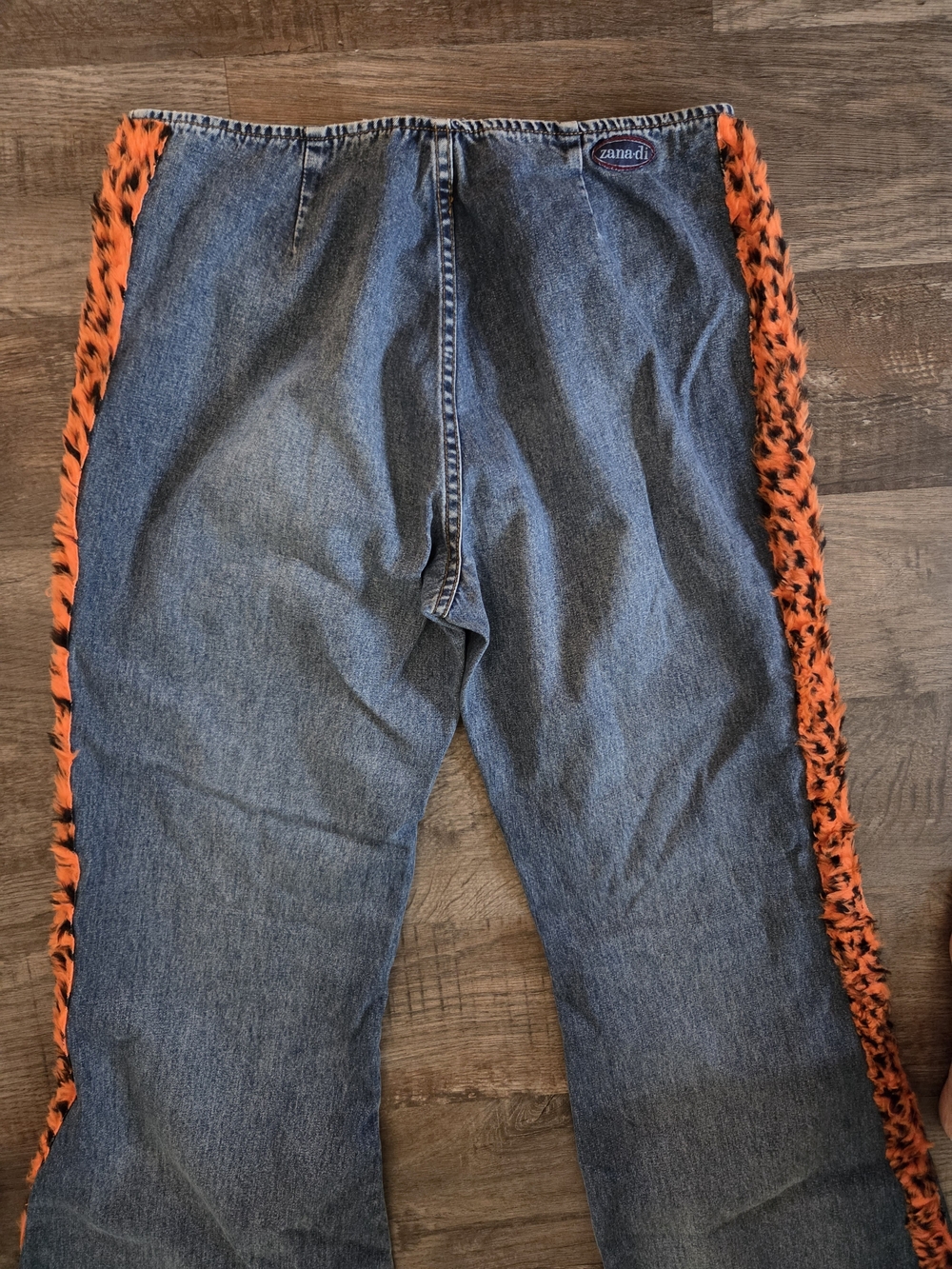 Handmade Women's Halloween Costume Jeans With Skeletons Flare Leg Size 11/12 - Picture 8 of 10